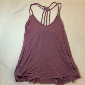 Express cross-hatched back tank top